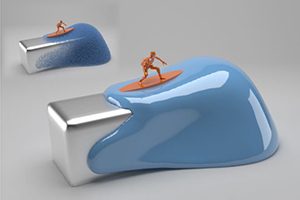 A Material Point Method for Nonlinearly Magnetized Materials