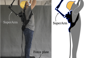 Modeling and Balance Control of Supernumerary Robotic Limb for Overhead Tasks